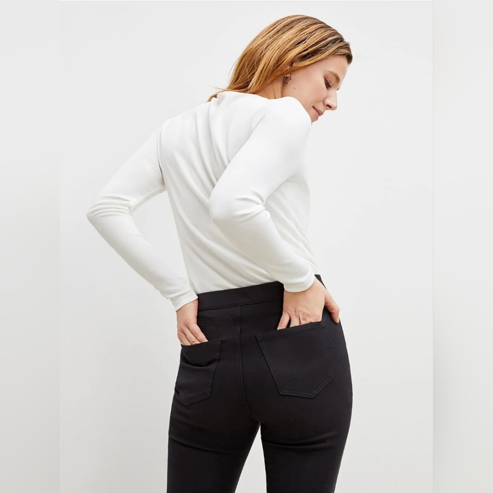 MM LaFleur The Hockley Jean - Eco Better Than Denim Black Stretch Straight Leg